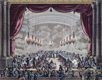 Banquet hosted by the officers of the French Gardes du Corps for the officers of the Flanders Regiment, 31st September 1789, late 18th century by Jan Bulthuis